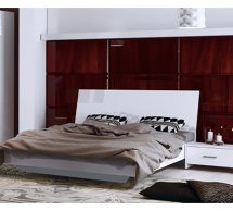 Ліжко з м'якою спинкою Рома