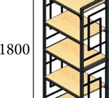 Стеллаж 5 полок Квадро