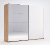Шафа-купе з дзеркалом Міромарк Асті 2 дверна дуб крафт 250 см