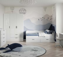 Шафа 2дв 2шх Міромарк Хеппі 2 дверна графіт сірий 100 см