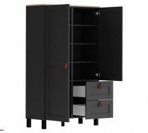 Шкаф BRW Poland REG/100/150/40/6 Modeo 2 дверный графит 100 см