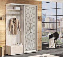 Прихожая-купе 1,4м Венеция крашеный высокий глянец однодверный