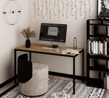 Письмовий стіл Art in Head Brevity Loft Standart/Бревіті Лофт Стандарт Дуб крафт золотий/Чорний метал