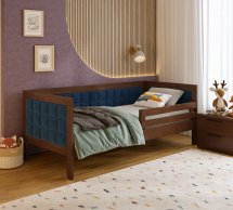 Дитяче ліжко дерев'яне з м'якою вставкою DrevKO Амелія