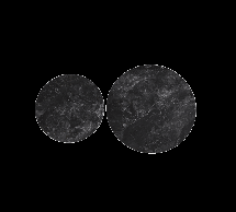 Журнальные столики (d80х42 + d60х51) Borg Bass Black Glossy