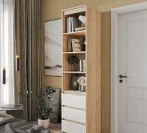 Шкаф Морели Т219 сонома /белый с полками и ящиками 50 см