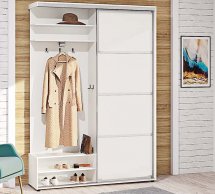 Прихожая-купе 1,2м ДСП из 4-х частей однодверная
