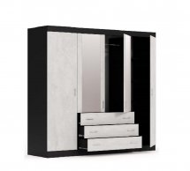 Шкаф 4д + 3шх КС Терра 4 дверный антрацит 200 см