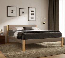 Ліжко дерев'яне з м'якою вставкою ArborDrev Лофт Сосна / Бук