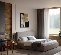 Ліжко м'яке двоспальне Woodsoft Catania II / Катанія II