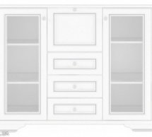 Буфет 2W3S1B Вайт