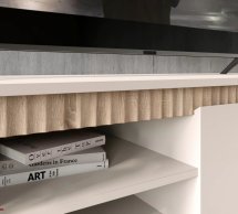 Витрина REG1W2S Лаундж Кашемир / Дуб сонома