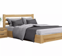 Кровать деревянная Эстелла Селена с подьемным механизмом и нишей для белья Щит / Массив Бук