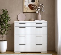 Комод дерев'янний DrevKO Нордон з 4 висувними шухлядами Емаль