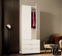 Шкаф для одежды Дорос Гелар белый 2 ДСП 77,5 см