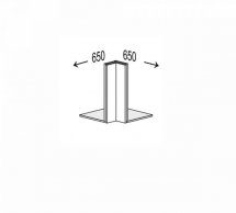 Секція верхня антресоль обманка Кут 90° 650х650/360 Міленіум WG