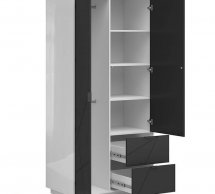 Шафа SZF2D2S BRW Poland Forn 2 дверний чорний 94 см