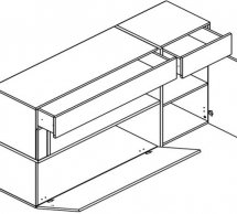 Тумба KOM1D2S1K Лайн