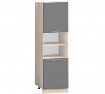 Шкаф П60.214.2Д В.2 под духовку или микроволновку Хай-Тек глянец перламутр