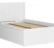 Ліжко односпальне BRW Poland LOZ/120/B Tetrix / Тетрікс з підйомним механізмом та нішею для білизни ДСП