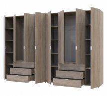 Шафа Дорос Гелар дуб сонома 8 дверна 310 см