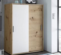 Комод Кейс 2дв Дуб артизан / Белый Миромарк