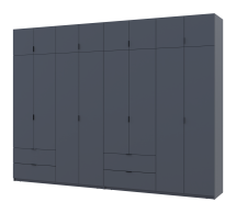 Шкаф для одежды Дорос Лукас графит 8 дверный 320 см