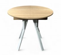 Стол круглый раскладной Lite Slide / Лайт слайд MebliRoMax D900 ЛДСП 18 мм