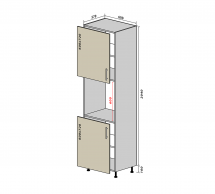 №18 Пенал нижній 60 Люкс RODOS