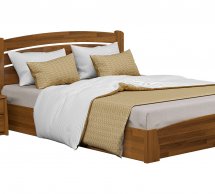 Ліжко дерев'яне Естелла Селена Аурі з підйомним механізмом і нішею для білизни Щит / Масив Бук