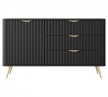 Комод 1D3S/138 Черные/Золотые ножки Lante