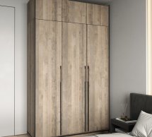 Шафа Морелі R-0015 Рамо 3 дверна дуб гранж пісочний з полицями 150 см