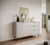 Комод 1D3S/138 Беж/Черные ножки Lante