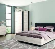 Шкаф 3Д Світ Меблів Тео 3 дверный артвуд светлый 170 см