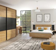 Модульна спальня Maio/Майо BRW Poland Дуб Уотерфорд/Дуб Чорний