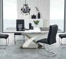 Стіл Sandor 2 чорний/білий