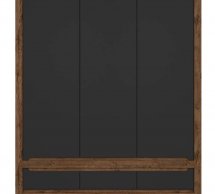 Шкаф SZF3D3S BRW Poland Ruso 3 дверный черный 179 см