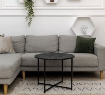 Столик Модерн М угольный камень