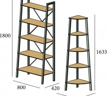 Стелаж 5 поличок Призма
