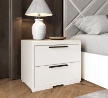 Тумба прикроватная деревянная DrevKO Нордон с 2 ящиками Эмаль