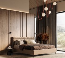 Ліжко м'яке двоспальне Woodsoft Narni / Нарні з підйомним механізмом та нішею для білизни