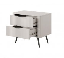 Тумба прикроватная 2S Беж/Черные ножки Lante