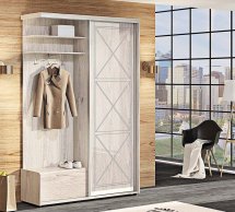 Прихожая-купе 1,4м Прованс крашеный высокий глянец однодверный