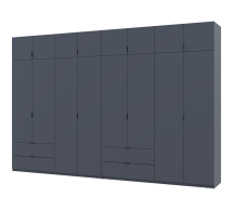 Шкаф для одежды Дорос Лукас графит 8 дверный 360 см