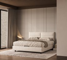 Ліжко м'яке двоспальне Woodsoft Salerno / Салерно з підйомним механізмом та нішею для білизни