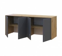 Антресоль высокая Дорос Ронди графит 4-дверная 160 см