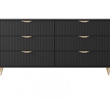 Комод 6S/163 Чорний/Золоті ніжки Lante