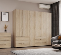 Шкаф Дорос Гелар дуб сонома 6 дверной 232,5 см