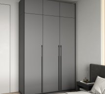 Шафа Морелі R-0015 Рамо 3 дверна антрацит з полицями 150 см