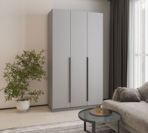 Шкаф Mebelstar Оскар трехдверный с ящиками Серая мышка 120 см